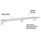 Prateleira Multiuso Branca Com Suporte | 100x30cm | Astra | K